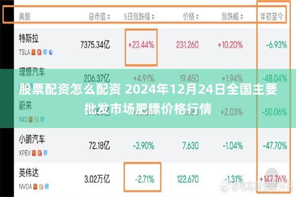 股票配资怎么配资 2024年12月24日全国主要批发市场肥膘价格行情