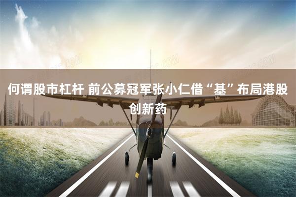 何谓股市杠杆 前公募冠军张小仁借“基”布局港股创新药