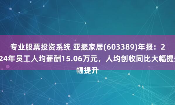 专业股票投资系统 亚振家居(603389)年报：2024年员工人均薪酬15.06万元，人均创收同比大幅提升