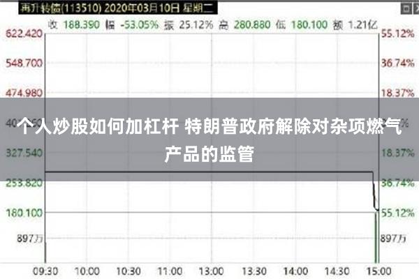个人炒股如何加杠杆 特朗普政府解除对杂项燃气产品的监管