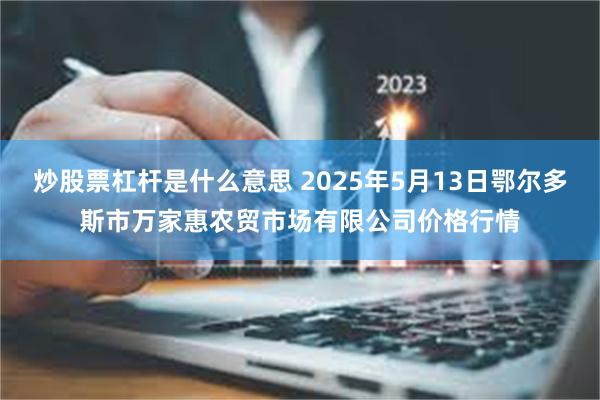 炒股票杠杆是什么意思 2025年5月13日鄂尔多斯市万家惠农贸市场有限公司价格行情