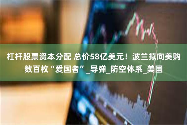 杠杆股票资本分配 总价58亿美元！波兰拟向美购数百枚“爱国者”_导弹_防空体系_美国