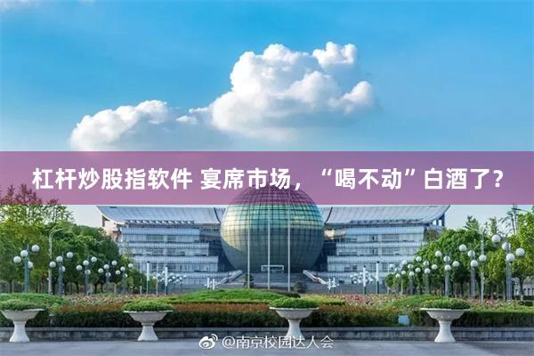 杠杆炒股指软件 宴席市场，“喝不动”白酒了？